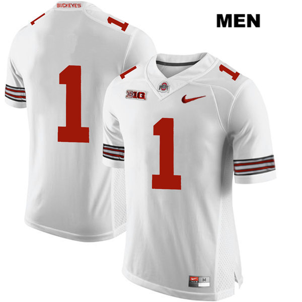 Ohio State Buckeyes Men's Johnnie Dixon #1 White Authentic Nike No Name College NCAA Stitched Football Jersey RP19M47GL